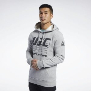 Bluza Z Kapturem Męskie Reebok UFC FG Szare PL 39RJPNB